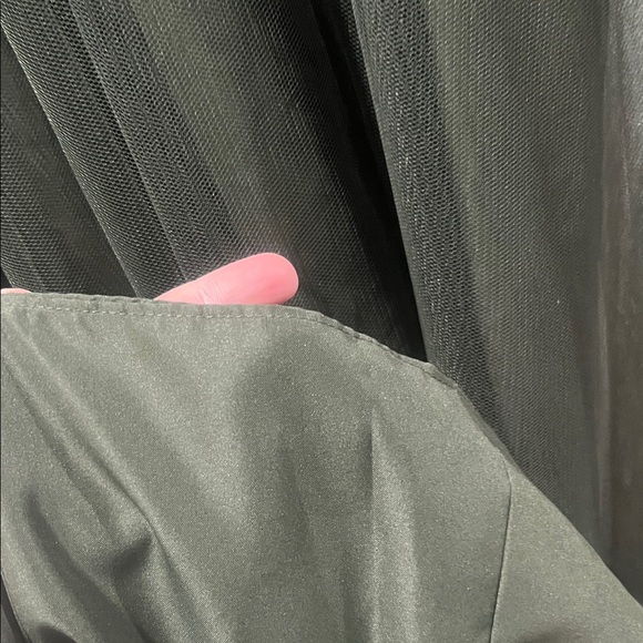 Strapless Olive Green Tulle Evening Gown Prom Worn once EUC Alfred Angelo Sz 14 - Picture 7 of 14